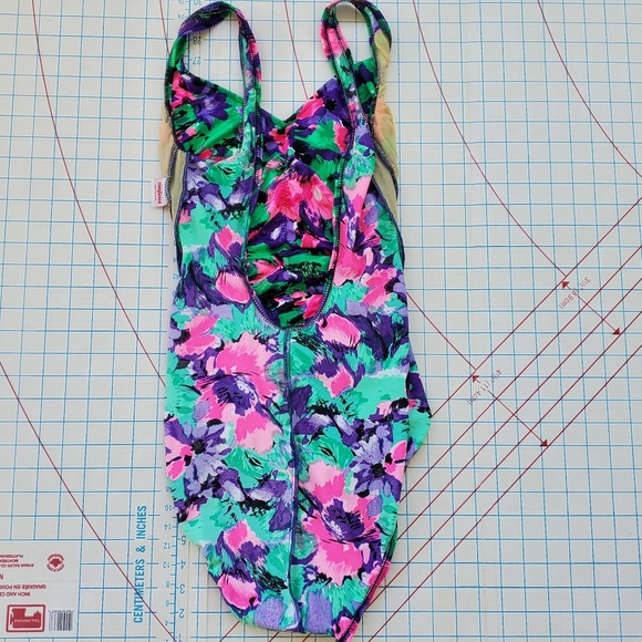 Maxine Of Hollywood Baithing Swim Suit One Piece Women's 12 Floral Y2K 1990s - Picture 6 of 8